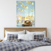 Luxury Foil Easter Card Poster キャンバスプリント (インサイチュ (寝室))