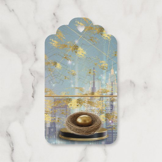  Luxury Foil Easter Invitation Card ギフトタグ (裏面)