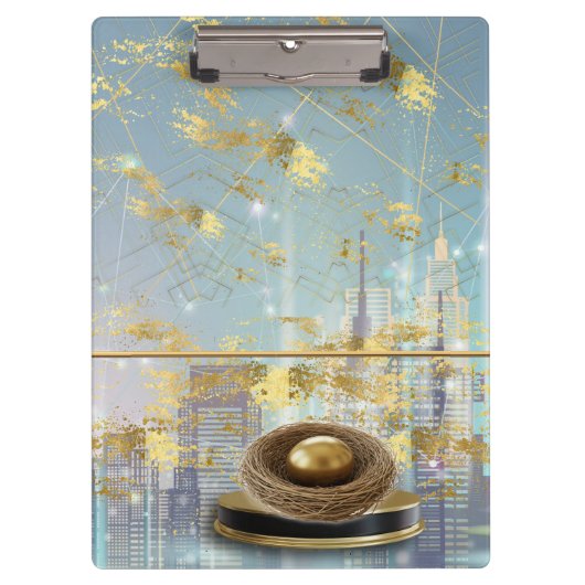 Luxury Foil Easter Invitation Card クリップボード (正面)