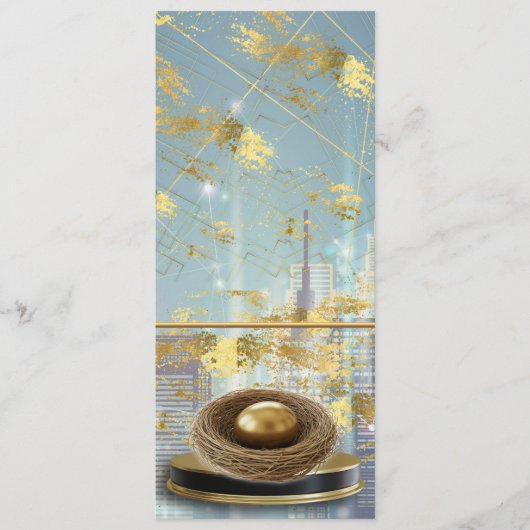 Luxury Foil Easter Menu Card メニュー (正面)