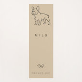 Luxury French Bulldog Yoga Mat | Custom Pet Name ヨガマット (正面)