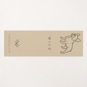 Luxury French Bulldog Yoga Mat | Custom Pet Name ヨガマット (正面(横))
