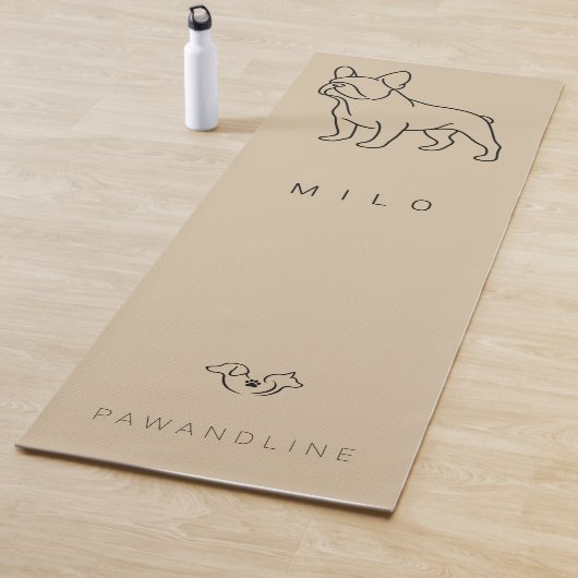 Luxury French Bulldog Yoga Mat | Custom Pet Name ヨガマット (インサイチュ)