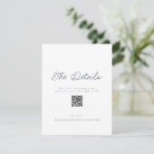 Luxury French Wedding Details Card QR Code  招待状 (スタンド正面)