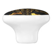 Luxury Full Gold Swirl Black Hardware Cabinet Acce セラミックノブ (側面)