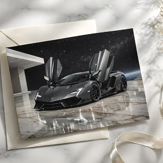 Luxury Futuristic Hypercar Art  カード