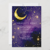  Luxury Galaxy Wedding - Starry Night Party 招待状 (正面)