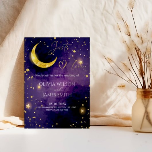  Luxury Galaxy Wedding - Starry Night Party 招待状