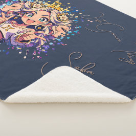 Luxury Gemini Name Sherpa Birthday Blanket シェルパブランケット