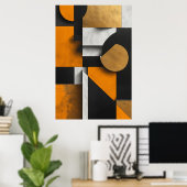 Luxury Geometric Composition ポスター (ホームオフィス)