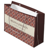Luxury Geometric Pattern Paper Gift Bag ラージペーパーバッグ (正面アングル)