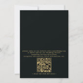 Luxury Geometric shells Elegant QR Code Wedding 招待状 (裏面)
