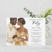 Luxury Glam Gold Couple Wedding Engagement TMF26 招待状 (スタンド正面)