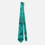 Luxury Glam Turquoise Bright Abstract Pattern ネクタイ (正面)
