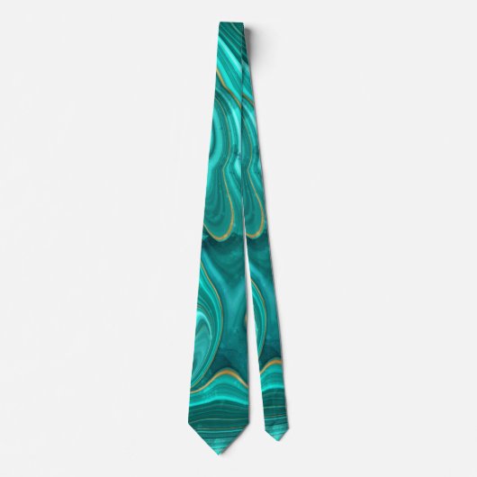 Luxury Glam Turquoise Bright Abstract Pattern ネクタイ (正面)