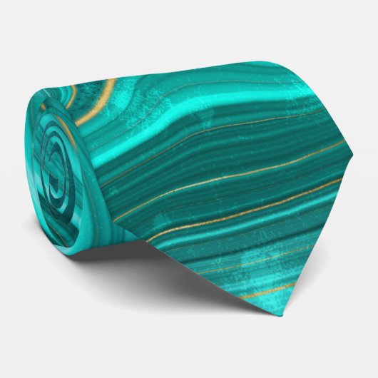 Luxury Glam Turquoise Bright Abstract Pattern ネクタイ (ロール)