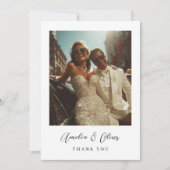 Luxury Glam Wedding Thank You Card サンキューカード (正面)