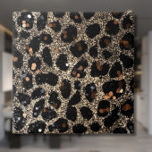 Luxury Glitter Brown Black Gold Leopard Pattern タイル