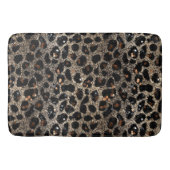 Luxury Glitter Brown Black Gold Leopard Pattern バスマット (正面)