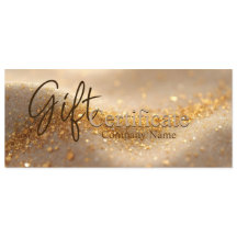 Luxury Glitter Gold Abstract Gift Certificate