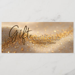 Luxury Glitter Gold Abstract Gift Certificate アドバイスカード