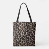 Luxury Glitter Gold Brown Black Leopard Pattern トートバッグ (裏面)