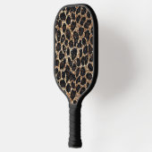Luxury Glitter Gold Brown Black Leopard Pattern ピックルボールラケット (左)