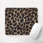 Luxury Glitter Gold Brown Black Leopard Pattern マウスパッド (マウス)