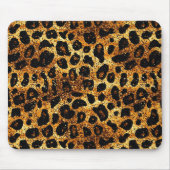 Luxury Glitter Gold Brown Rust Leopard Pattern マウスパッド (正面)