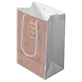 Luxury glitter stripes ミディアムペーパーバッグ (正面アングル)