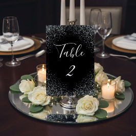 Luxury Glitters and Sparkles Wedding Table Number テーブルナンバー