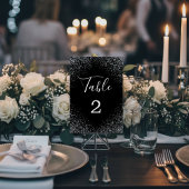 Luxury Glitters and Sparkles Wedding Table Number テーブルナンバー
