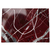 Luxury glossy red marble ラージペーパーバッグ (正面)