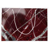 Luxury glossy red marble ラージペーパーバッグ (裏面)