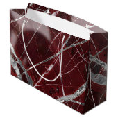 Luxury glossy red marble ラージペーパーバッグ (裏面アングル)