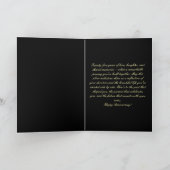 Luxury Gold 25th Wedding Anniversary Bouquet カード (内部)