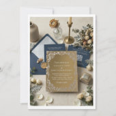 Luxury Gold Acrylic Wedding Invitation Suite 招待状 (正面)