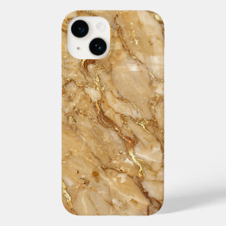 Luxury Gold and Beige Marble iPhone Case Case-Mate iPhone 14ケース