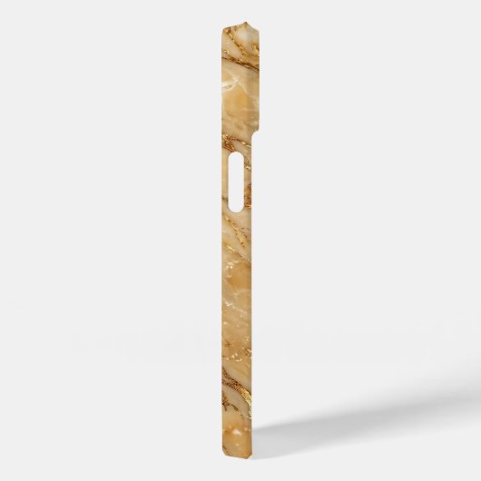 Luxury Gold and Beige Marble iPhone Case Case-Mate iPhoneケース (裏面 / 右)