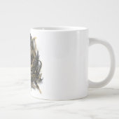 Luxury Gold and Black Abstract Marble  ジャンボコーヒーマグカップ (右)