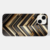 Luxury Gold and Black Geometric Phone Case Modern Case-Mate iPhoneケース (裏面 (横))