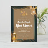Luxury Gold and Black Islamic Iftar Dinner 招待状 (スタンド正面)