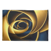 Luxury Gold and Navy Blue Spiral Abstract  Elegant 枕カバー (裏面)