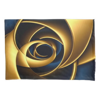 Luxury Gold and Navy Blue Spiral Abstract  Elegant 枕カバー