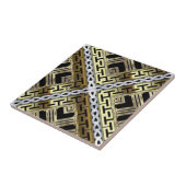 Luxury Gold and Silver Greek Geometric Pattern タイル (側面)