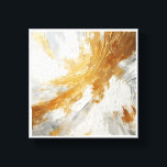 Luxury Gold and White Textured Art - Modern Palett キャンバスプリント<br><div class="desc">A stunning abstract piece featuring heavy,  energetic brushstrokes and palette knife textures in radiant gold,  bright white,  and subtle grey. This impasto-style design creates a sense of dynamic movement and three-dimensional depth,  making it a perfect focal point for minimalist living rooms,  luxury offices,  or contemporary hallways.</div>