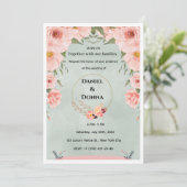 Luxury Gold Arch Wedding Invitation 招待状 (スタンド正面)