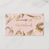 Luxury Gold Beauty Salon Hair Makeup Nail Studio ロイヤリティカード (正面)