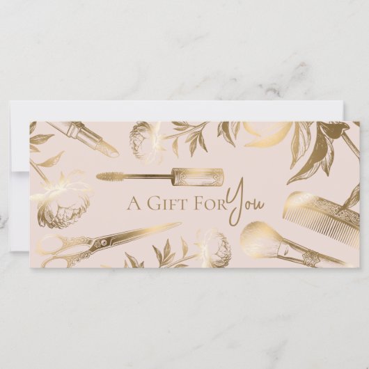 Luxury Gold Beauty Studio Gift Certificate for You (正面)