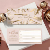 Luxury Gold Beauty Studio Gift Certificate for You